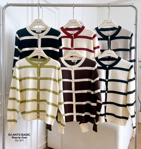 Winter Casual Stripes Cardigan